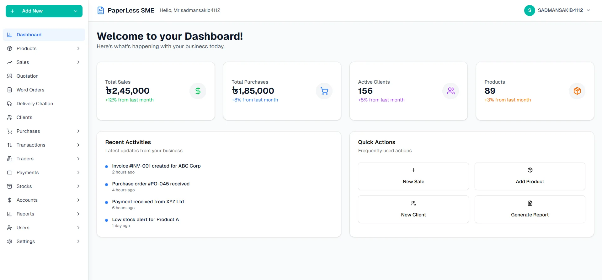 Paperless SME System